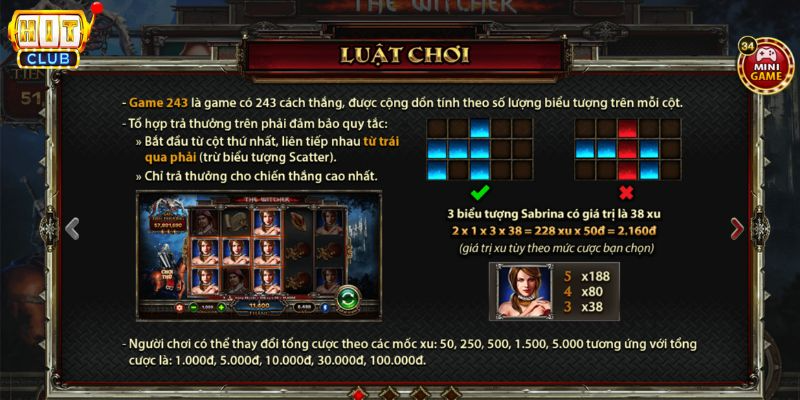 luật chơi witcher hitclub đơn giản